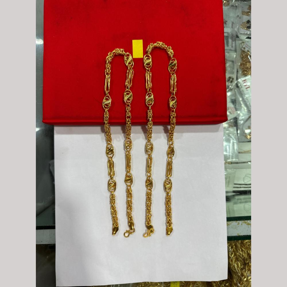 Pooja Sales Elegant Gold Plated Men's Chain