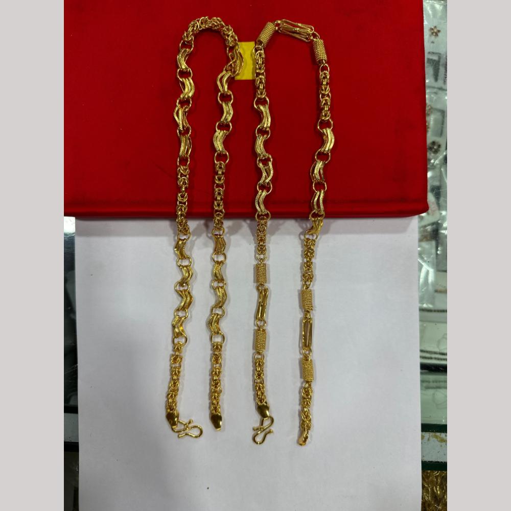 Pooja Sales Elegant Gold Plated Men's Chain