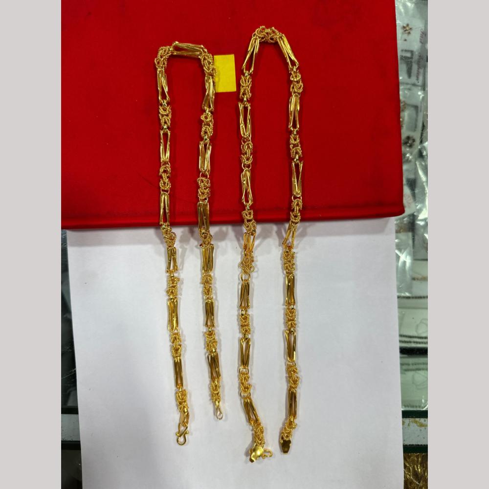 Pooja Sales Elegant Gold Plated Men's Chain
