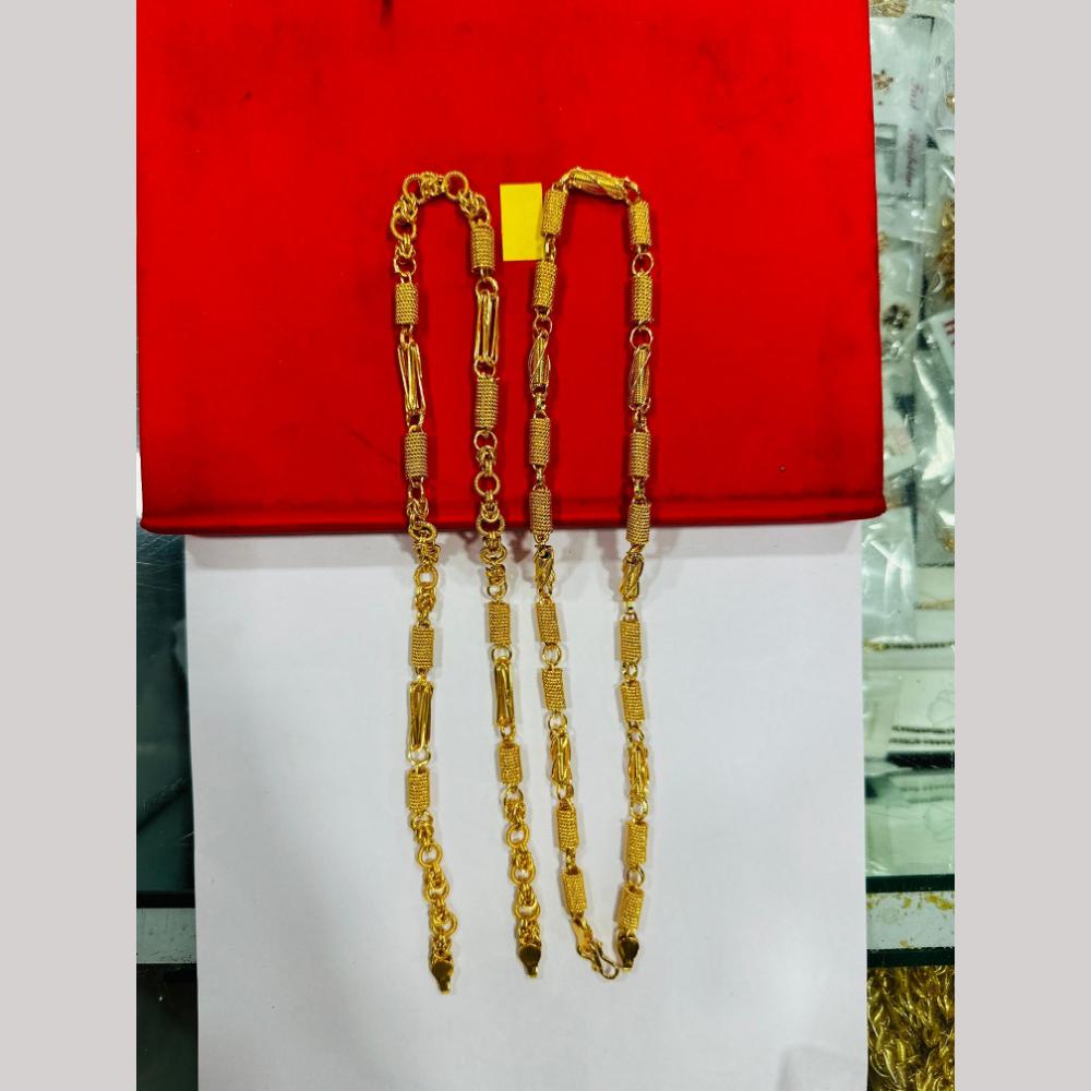 Pooja Sales Elegant Gold Plated Men's Chain