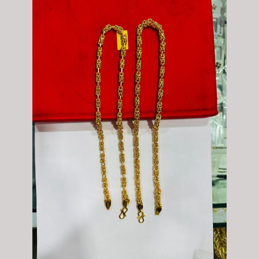 Pooja Sales Elegant Gold Plated Men's Chain