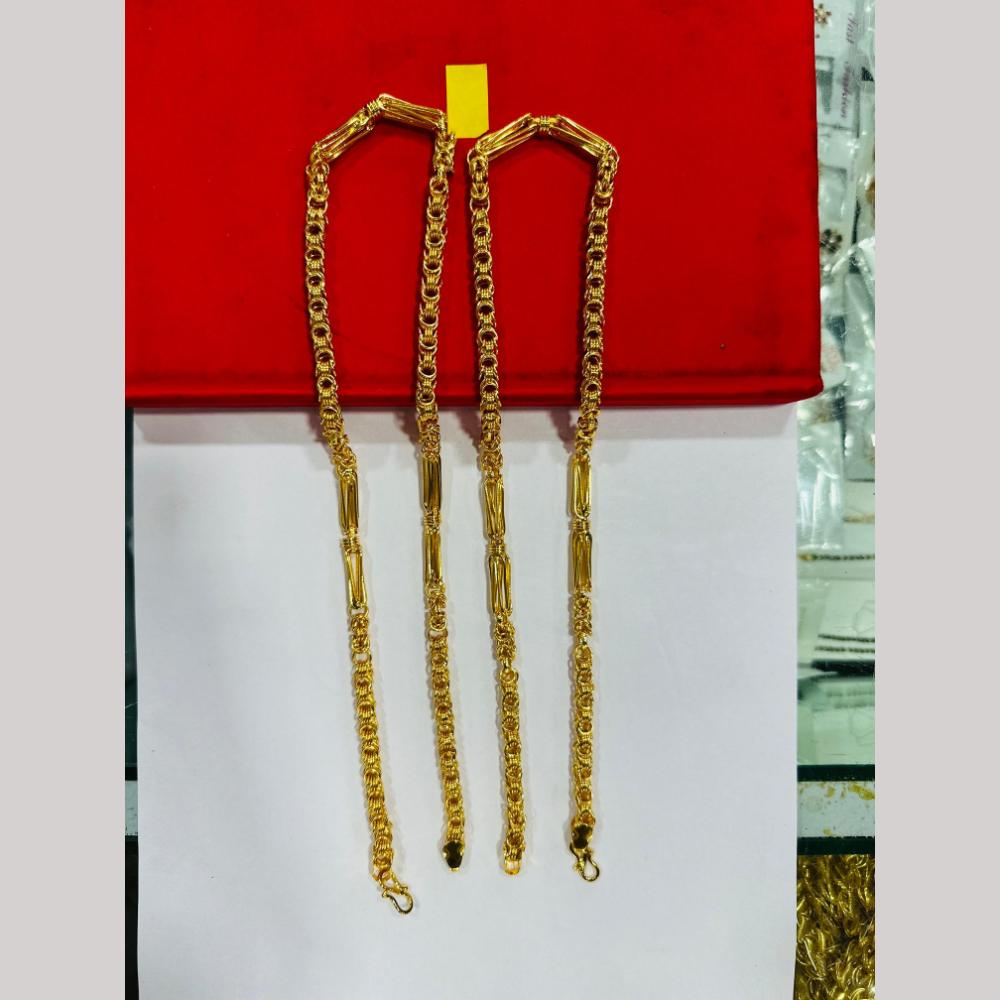 Pooja Sales Elegant Gold Plated Men's Chain