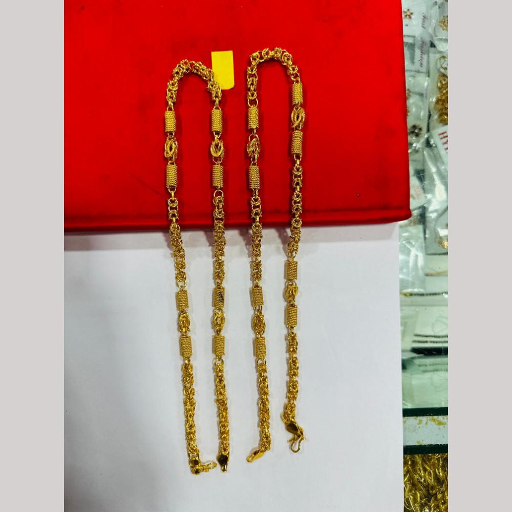 Pooja Sales Elegant Gold Plated Men's Chain