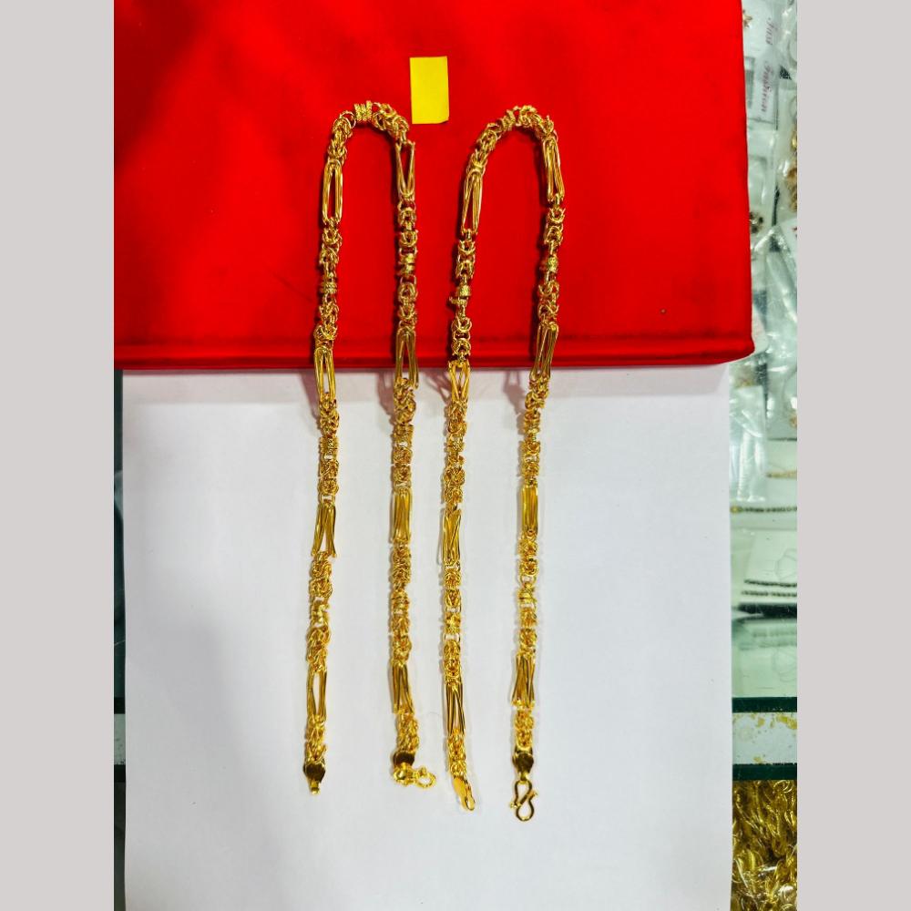 Pooja Sales Elegant Gold Plated Men's Chain
