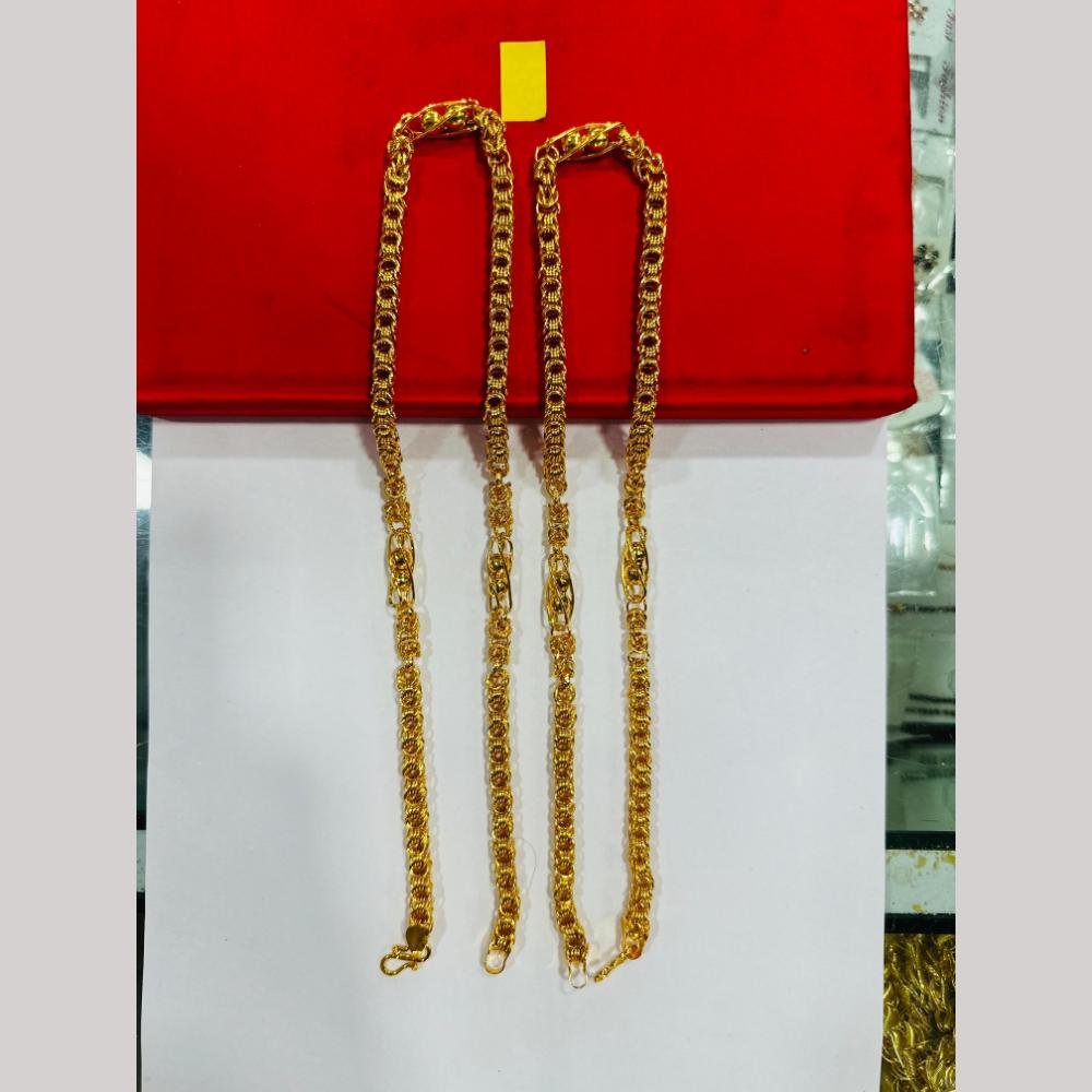 Pooja Sales Elegant Gold Plated Men's Chain