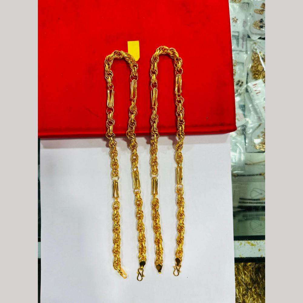Pooja Sales Elegant Gold Plated Men's Chain