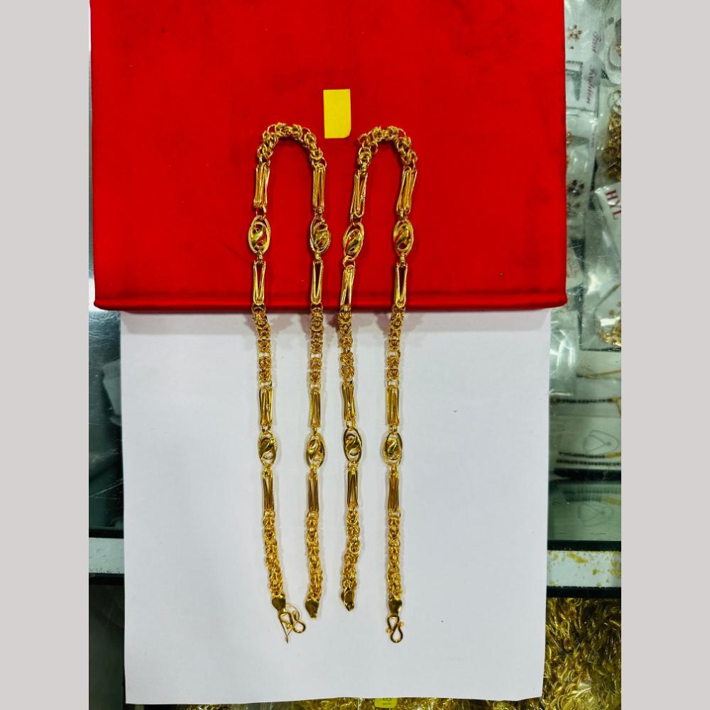 Pooja Sales Elegant Gold Plated Men's Chain