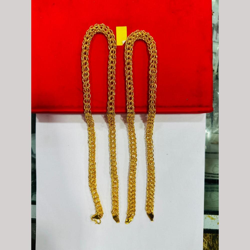 Pooja Sales Elegant Gold Plated Men's Chain