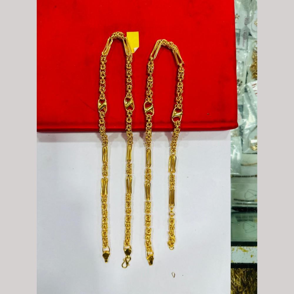 Pooja Sales Elegant Gold Plated Men's Chain