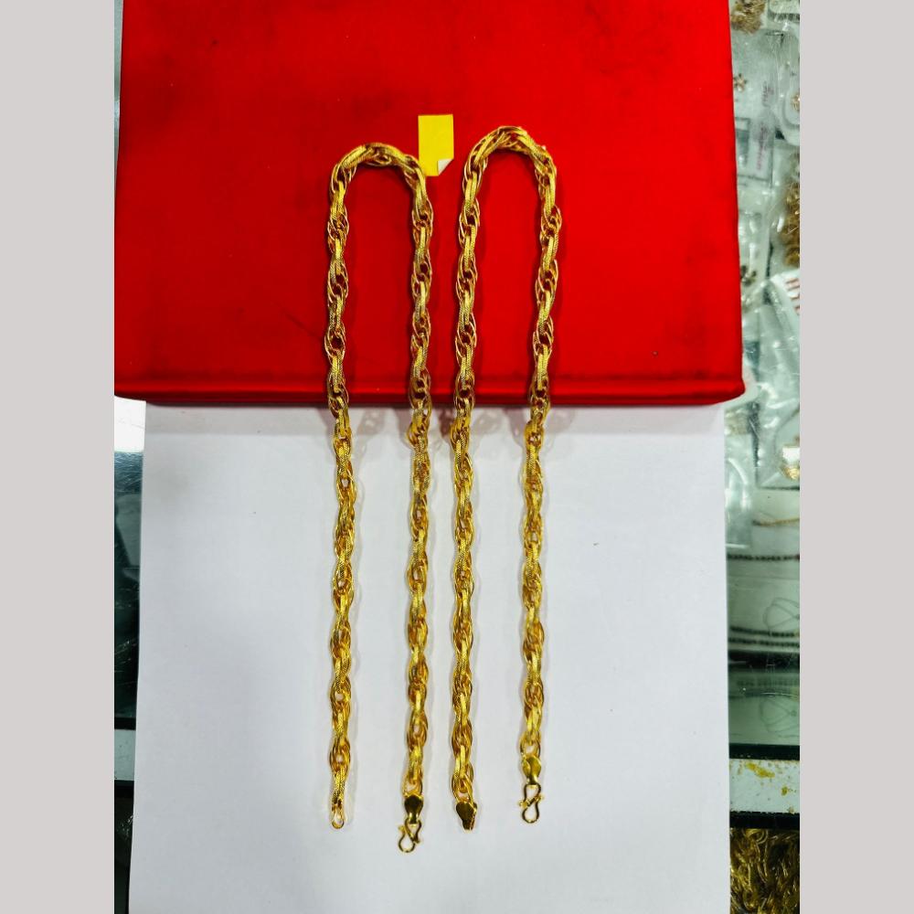 Pooja Sales Elegant Gold Plated Men's Chain