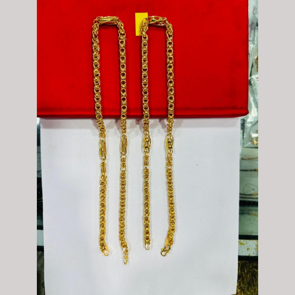 Pooja Sales Elegant Gold Plated Men's Chain