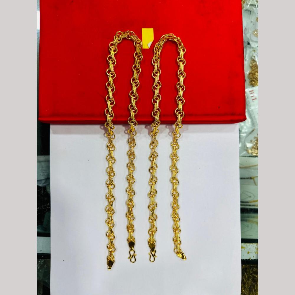 Pooja Sales Elegant Gold Plated Men's Chain