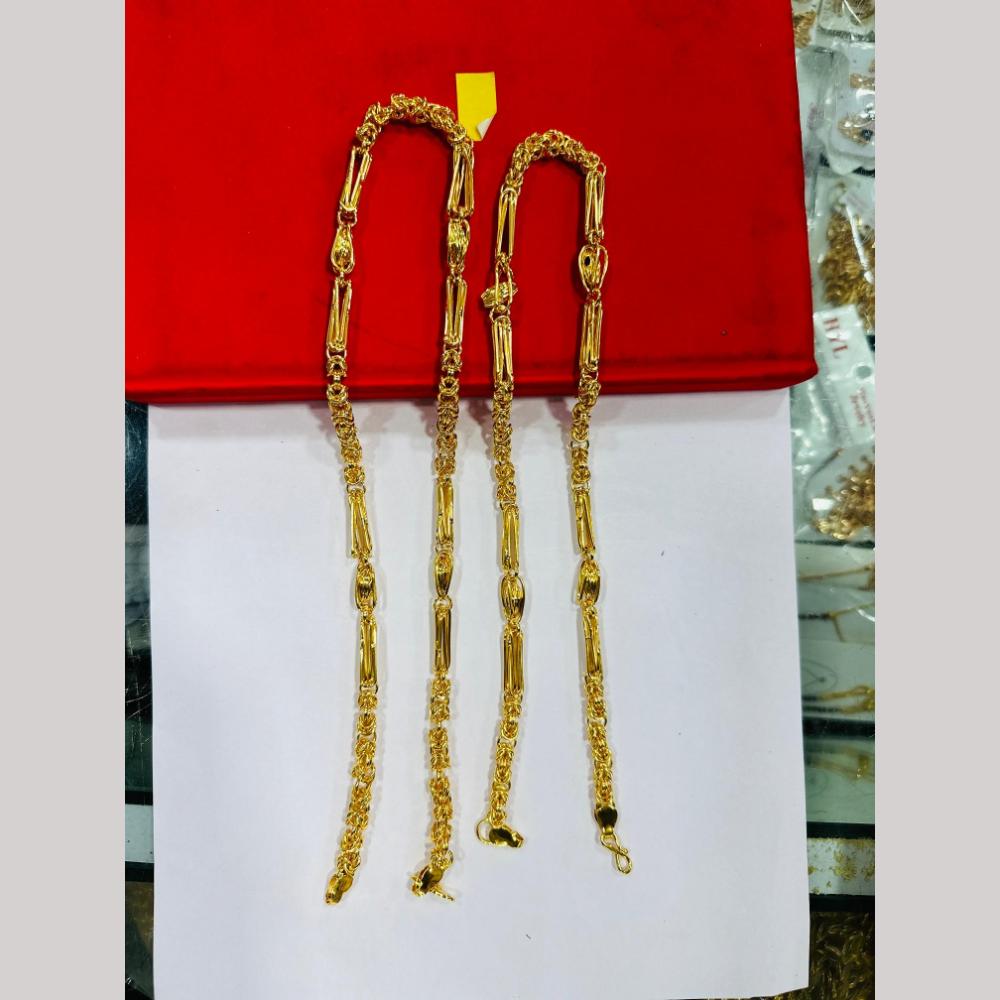 Pooja Sales Elegant Gold Plated Men's Chain