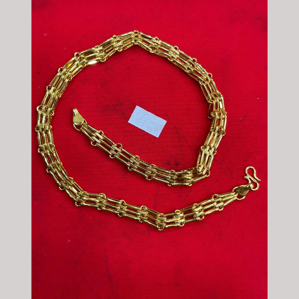 Pooja Sales Elegant Gold Plated Men's Chain