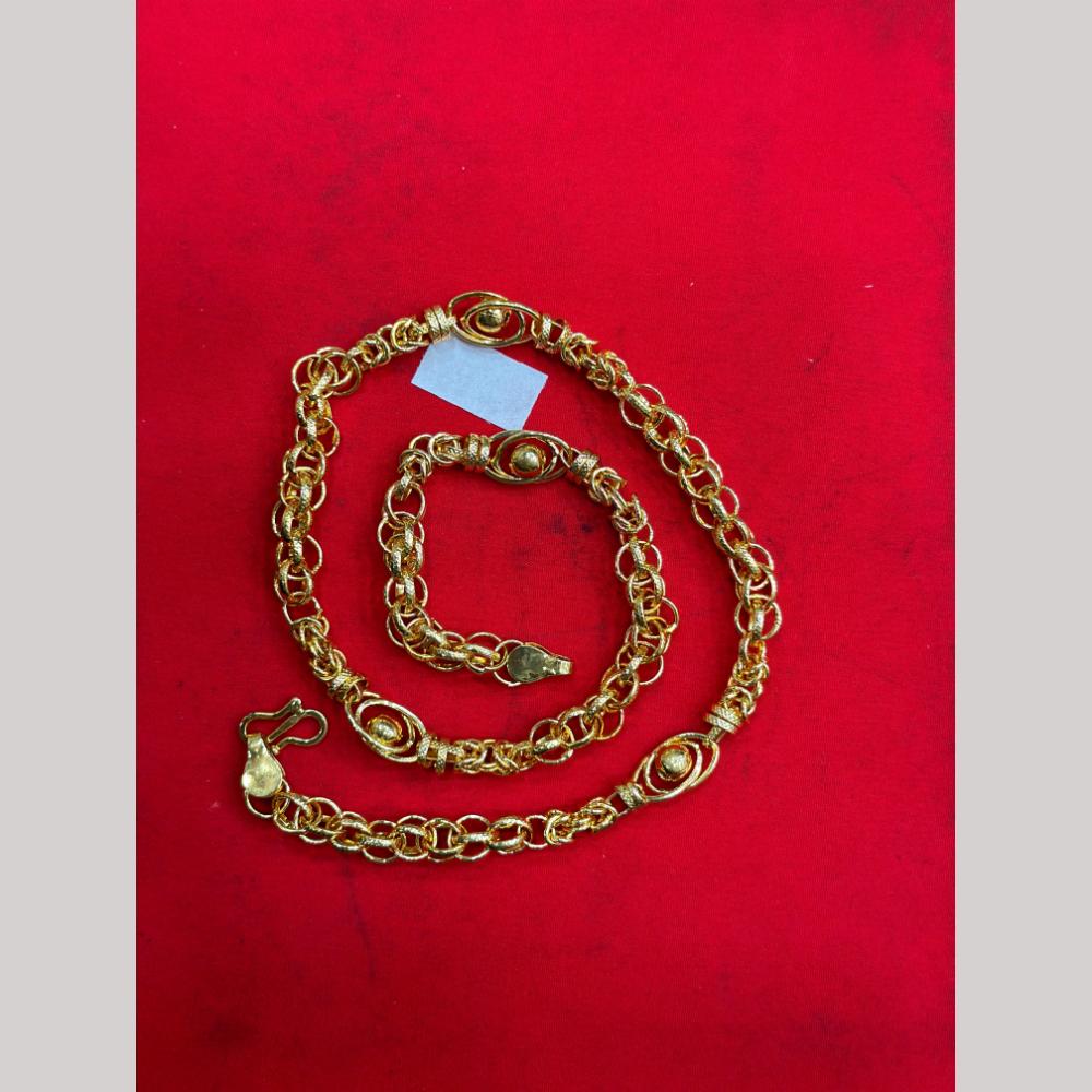 Pooja Sales Elegant Gold Plated Men's Chain