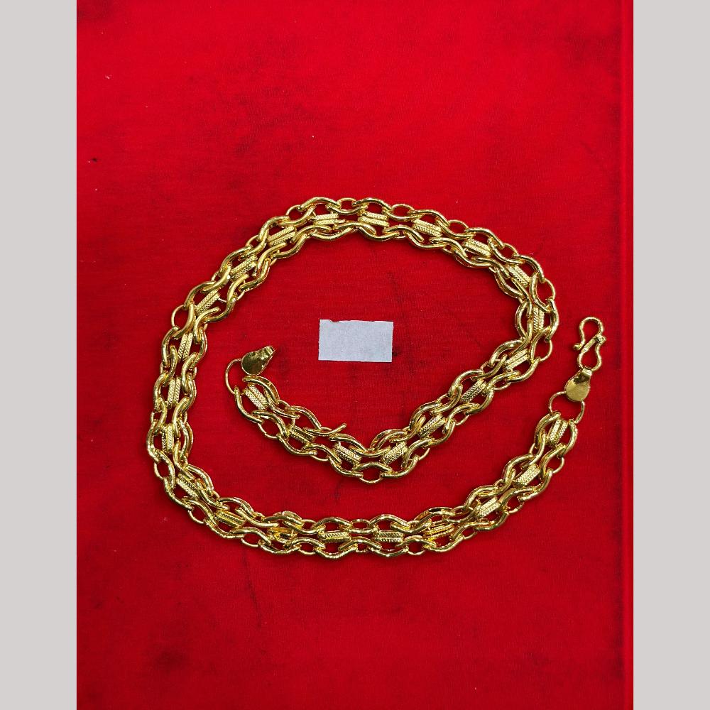 Pooja Sales Elegant Gold Plated Men's Chain
