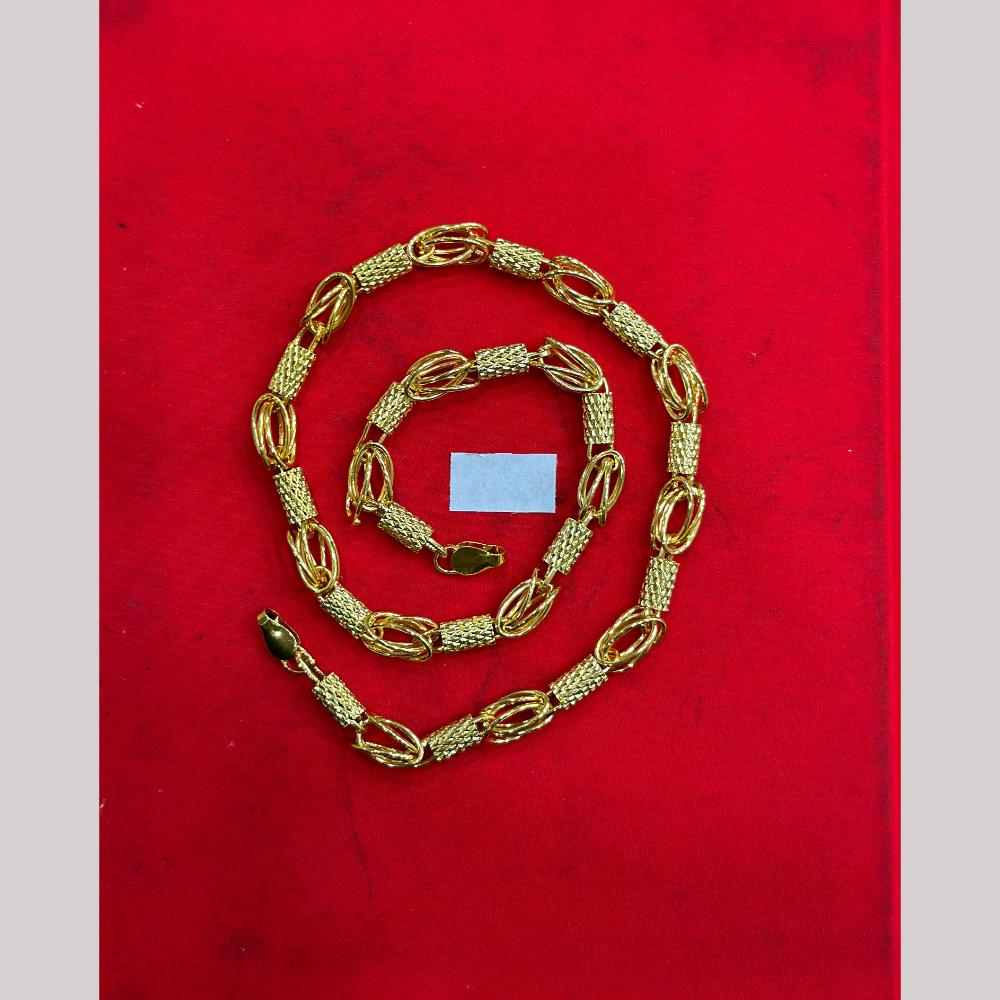 Pooja Sales Elegant Gold Plated Men's Chain