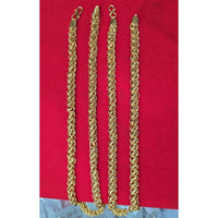 Pooja Sales Elegant Gold Plated Men's Chain (Pack of 25)