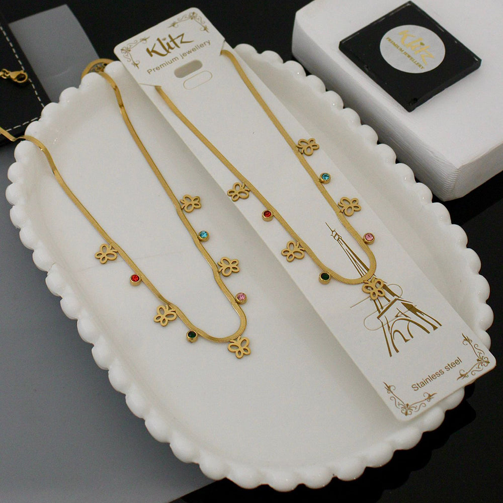 Klitz Premium Finish Glam Austrian Stone Necklace (1 Piece Only)