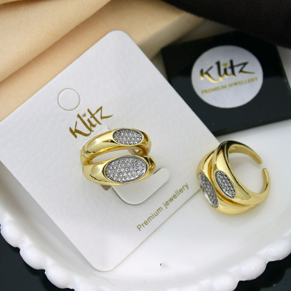 Klitz Sparkling Austrian Stone Cocktail Ring