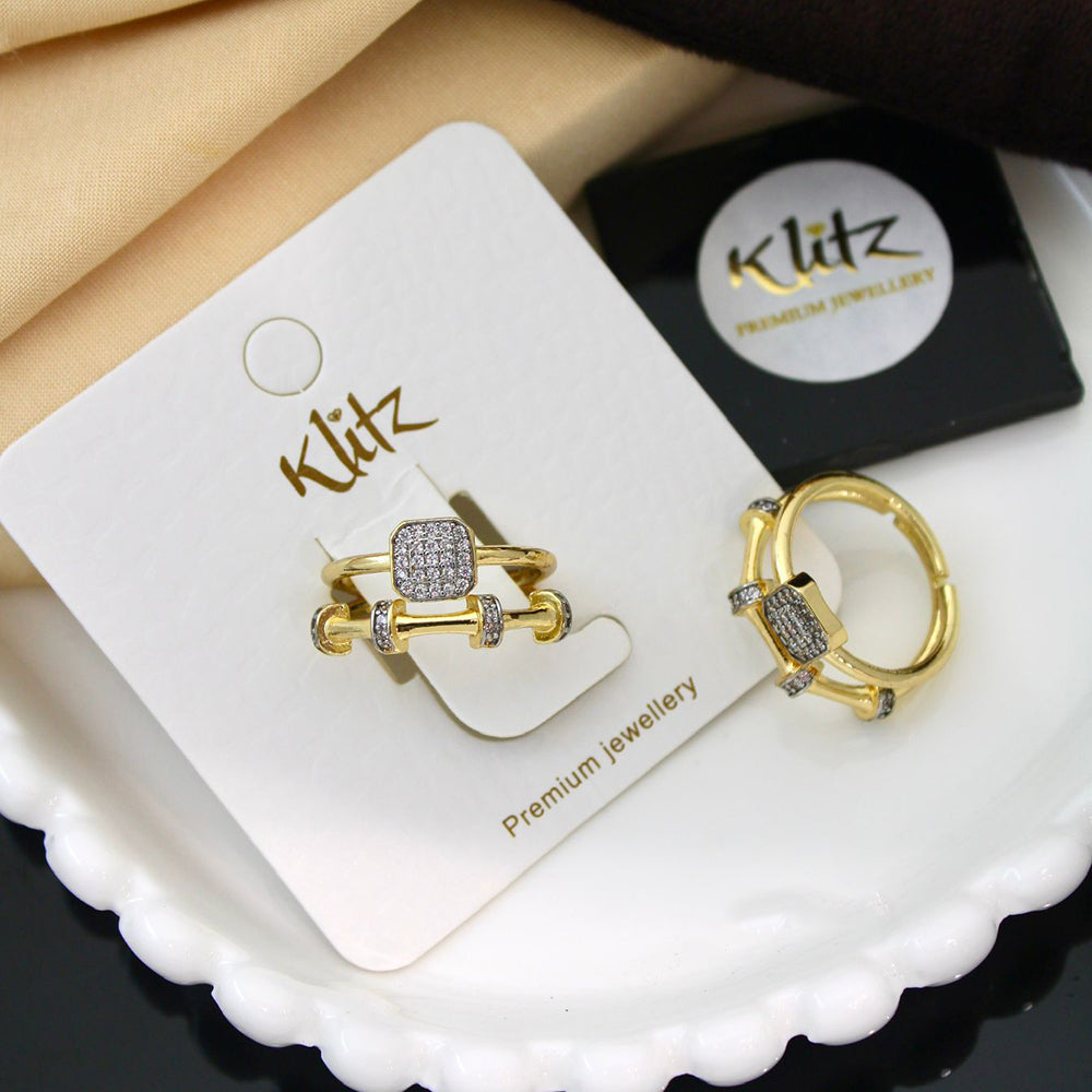Klitz Sparkling Austrian Stone Cocktail Ring