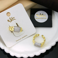 Klitz Sparkling Austrian Stone Cocktail Ring