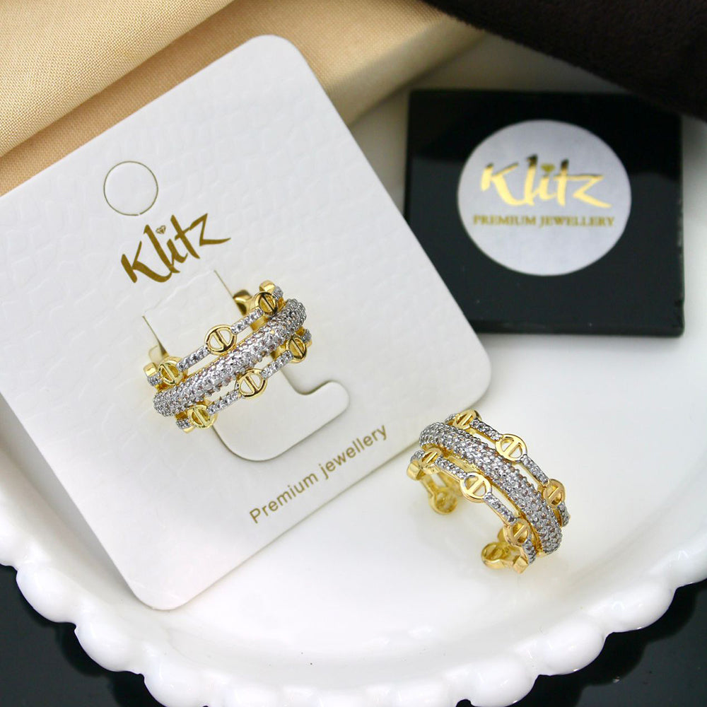 Klitz Sparkling Austrian Stone Cocktail Ring