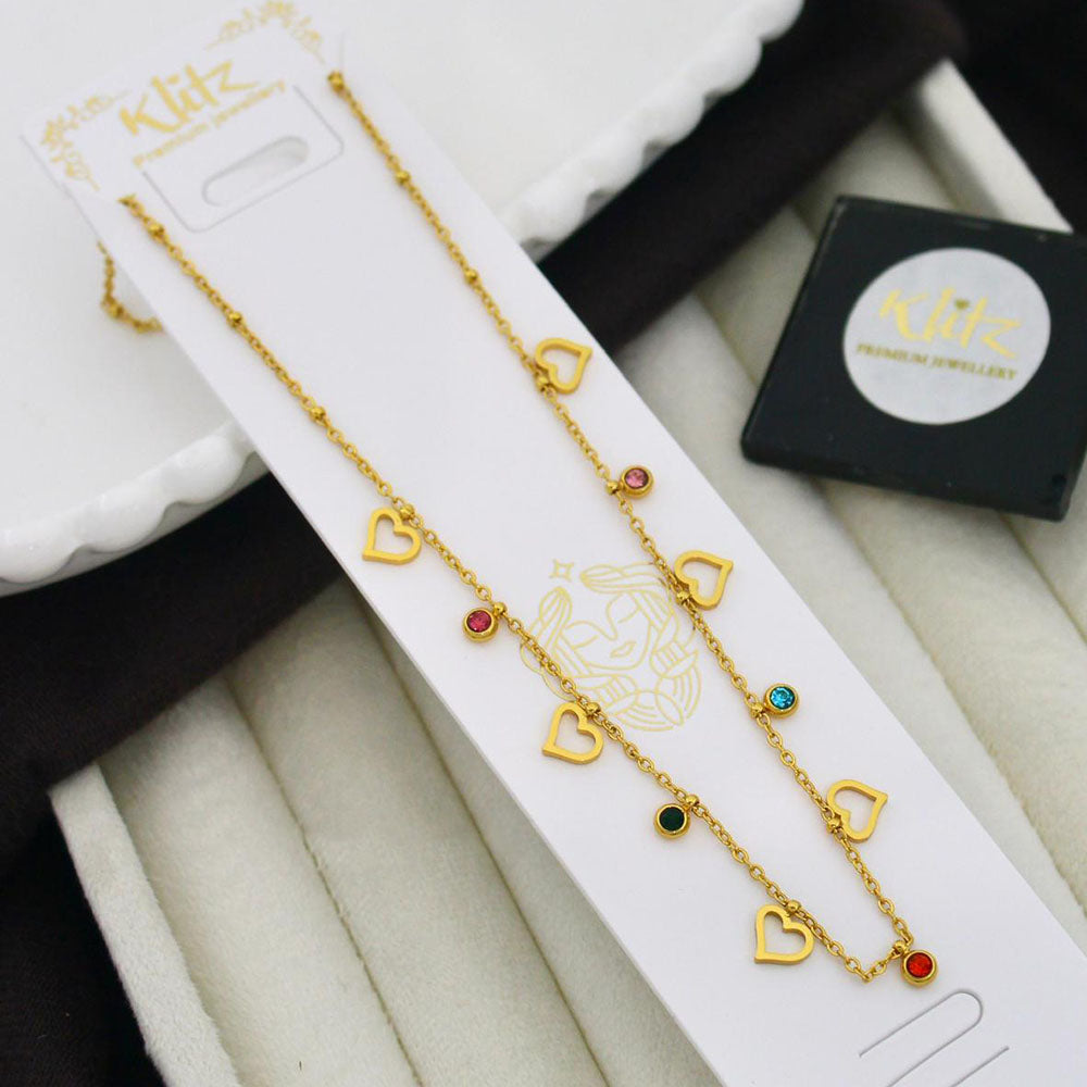 Klitz Classic Premium Jewellery Austrian Stone Chain Necklace