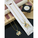 Klitz Premium Jewellery Austrian Stone Elephant Design Pack of 12 Chain Pendant