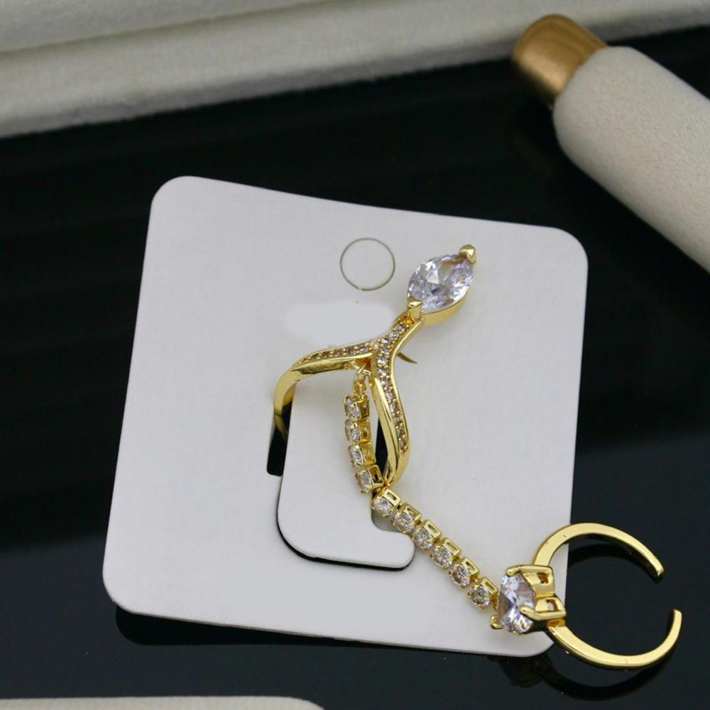 Klitz Sparkling Crystal And Austrian Stone Cocktail Ring