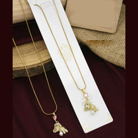 Klitz Premium Jewellery Crystal Stone Heart Shape Teddy Necklace (Pack of 12)