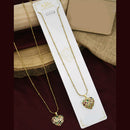 Klitz Premium Jewellery Crystal Stone Heart Shape Necklace (Pack of 12)