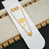 Klitz Premium Jewellery Heart Shape Necklace (Pack of 12)