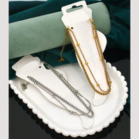 Klitz  Stylish Stainless Steel Layered Anklet / Payal  (Pack of 12)