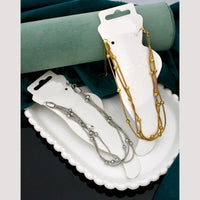 Klitz  Stylish Stainless Steel Layered Anklet / Payal (Pack of 12)