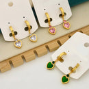 Klitz Elegant Crystal Stone Dangler Earrings for Women (Pack of 12)