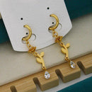 Klitz Elegant Crystal Stone Dangler Earrings for Women (Pack of 12)