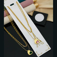 Klitz Premium Jewellery Heart Shape Necklace (Pack of 12)