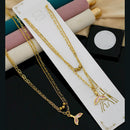 Klitz Premium Jewellery Fish Tail Snake Necklace  (Pack of 12)
