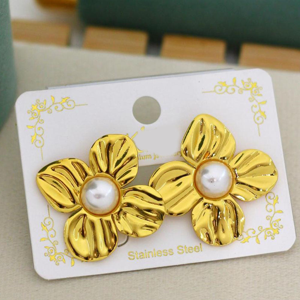 Klitz Premium Flower Shape Studs Earrings  (Pack of 12)