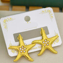 Klitz Premium Starfish Studs Earrings  (Pack of 12)