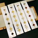 Klitz Beautiful Austrian Stone Clover Motifs Bracelet for Girls & Women   (Pack of 12)