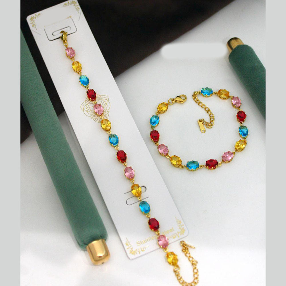 Klitz GlamorousCrystal Stone Designer Elegant Bracelet (Pack of 12)