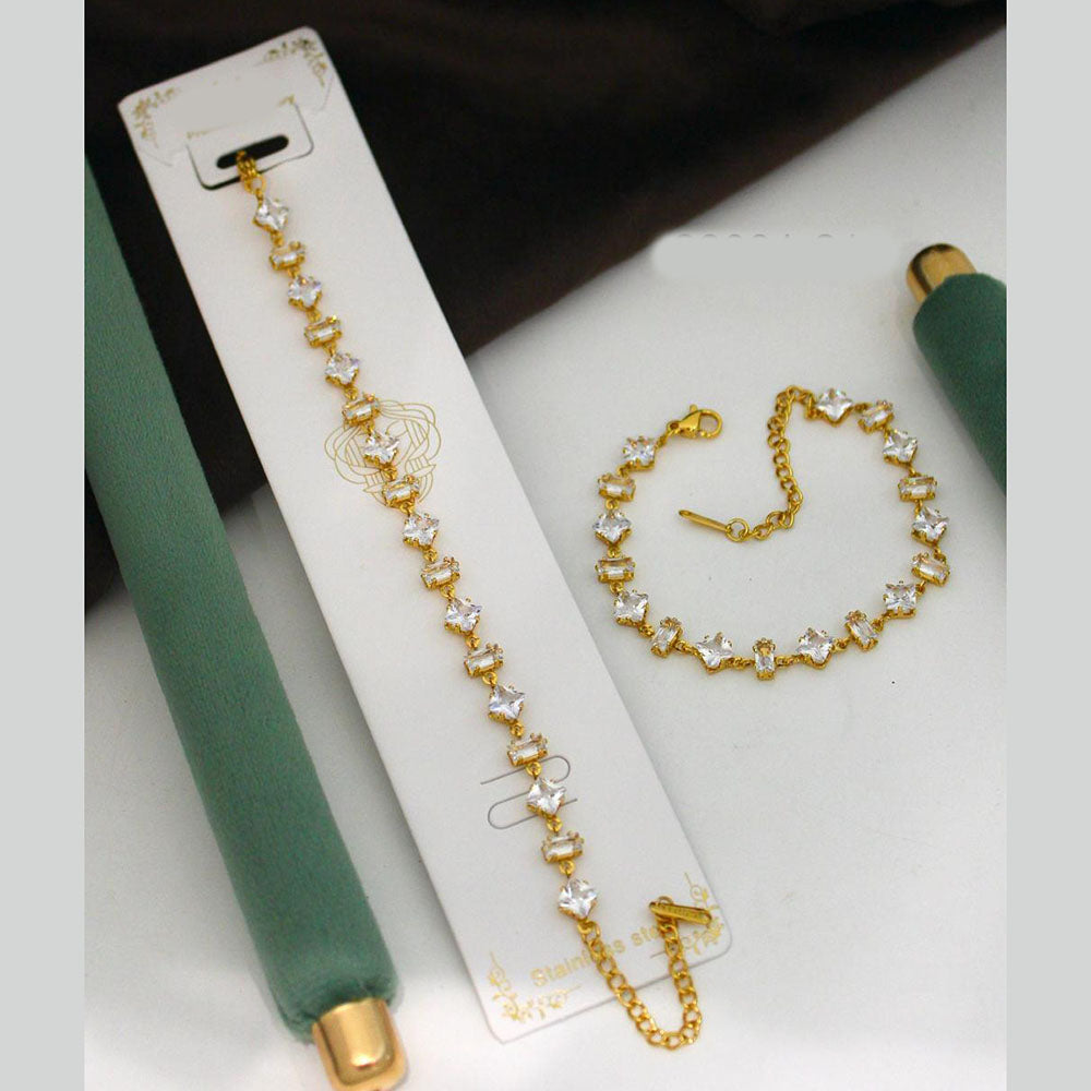 Klitz Glamorous Crystal Stone Designer Elegant Bracelet (Pack of 12)