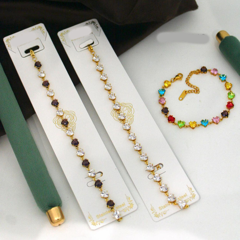 Klitz Modern Crystal Stone Designer Elegant Bracelet (Pack of 12)