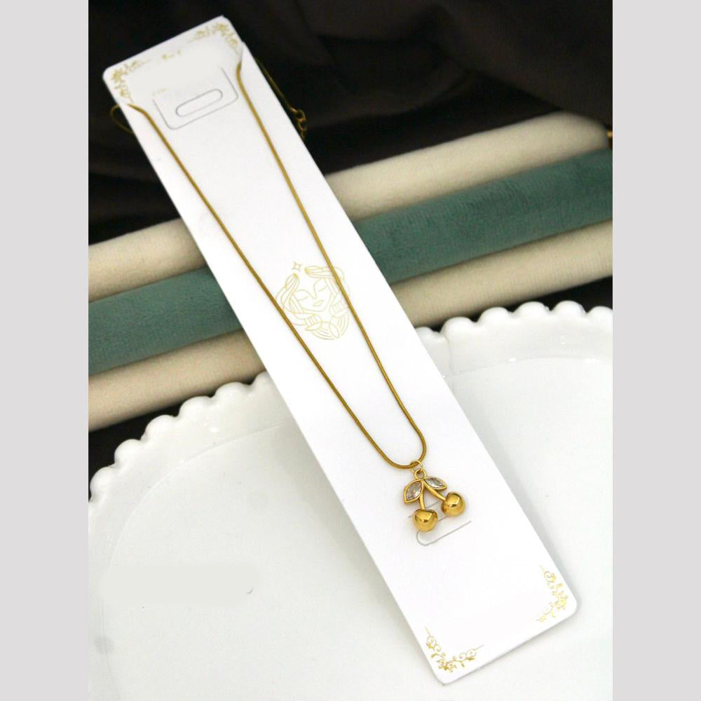 Klitz Cherry Charm Stainless Steel Chain Pendant