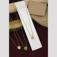 Klitz Premium Jewellery Pota Stone Heart Shape Necklace (Pack of 12)