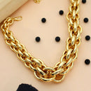 Klitz Designer Stainless Steel Chain Necklace With Interlocking Link Detailing(Pack of 12)