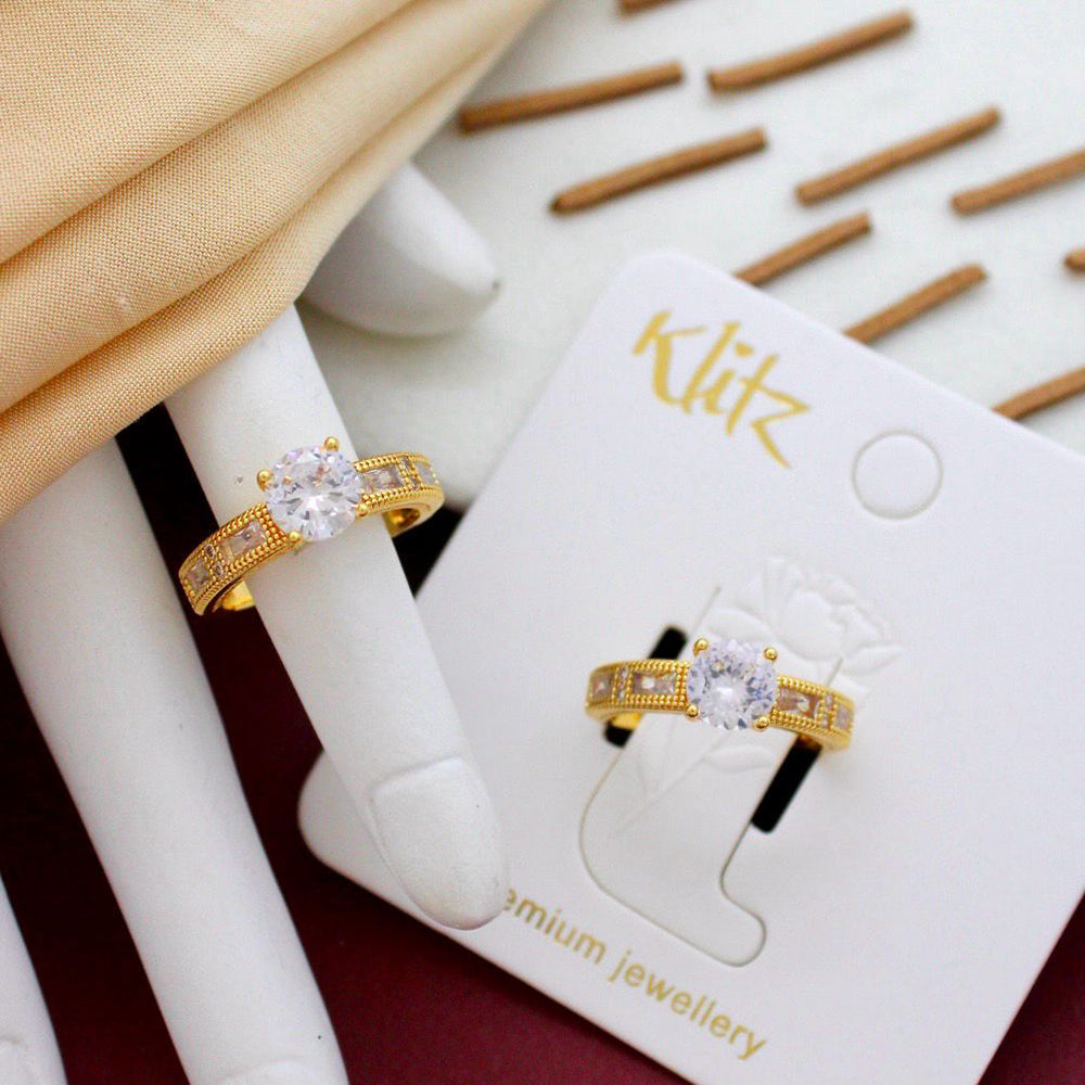 Klitz Sparkling Austrian Stone Cocktail Ring 