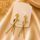 Klitz Elegant Leaf Design  Dangler Earrings for Women (Pack of 12)